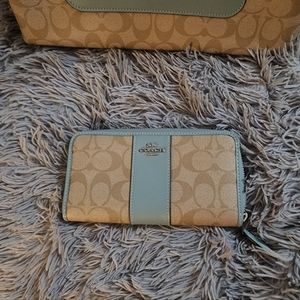 Coach zip around wallet